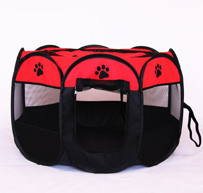 Folding Octagonal Pet Fence Oxford Cloth Cat And Dog Kennel
